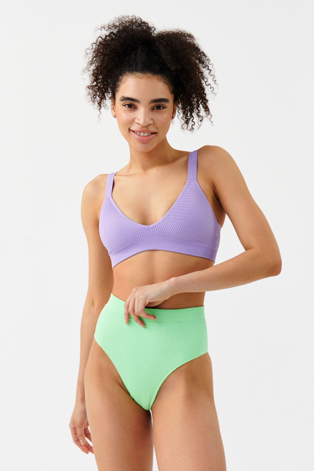 Трусики-хипстеры купальные - цвет зеленый - 6