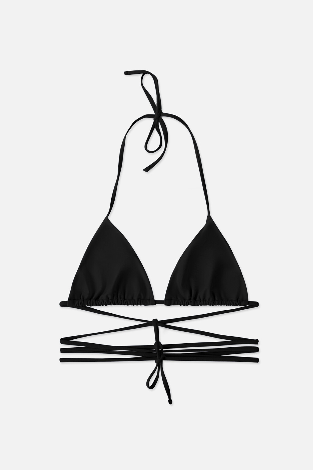 Лиф купальный со шнуровкой - цвет черный - 1