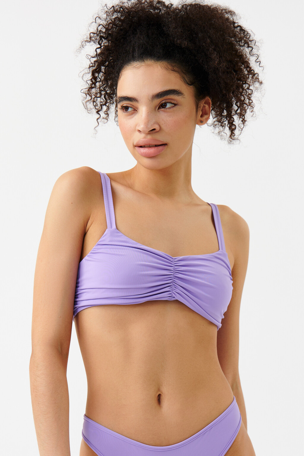 бюстгальтер-топ купальный - цвет фиолетовый - 2