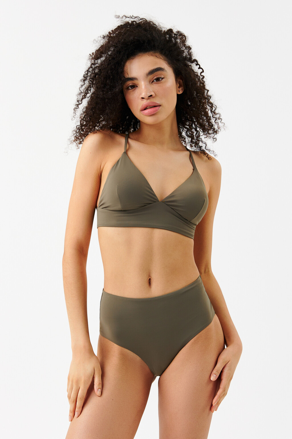 Трусики-хипстеры купальные - цвет зеленый - 6