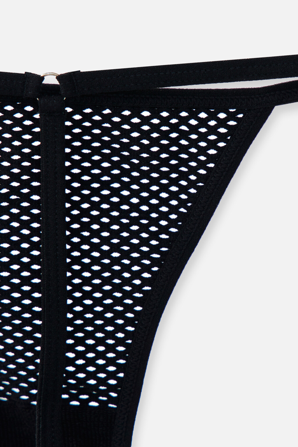 Трусики-стринги с бретелями - цвет черный - 3