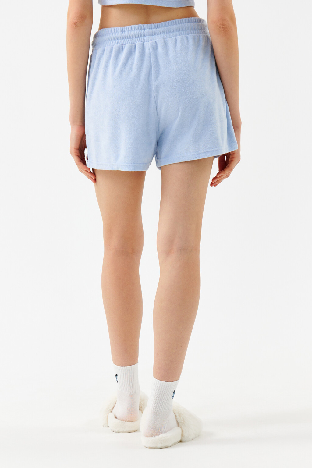 Шорты домашние с завязками - цвет голубой - 2