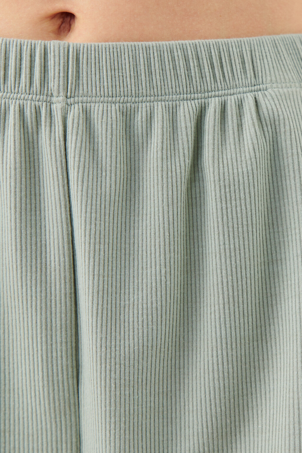 Шорты домашние в рубчик - цвет зеленый - 5