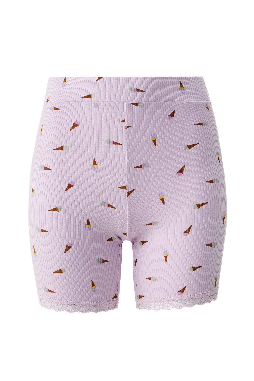 Шорты-велосипедки домашние с кружевом - цвет сиреневый - 7