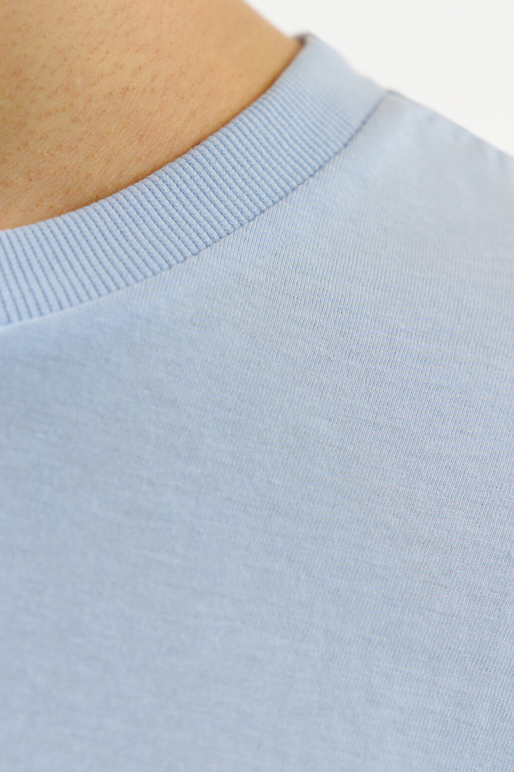 Футболка oversize хлопковая базовая - цвет голубой - 4