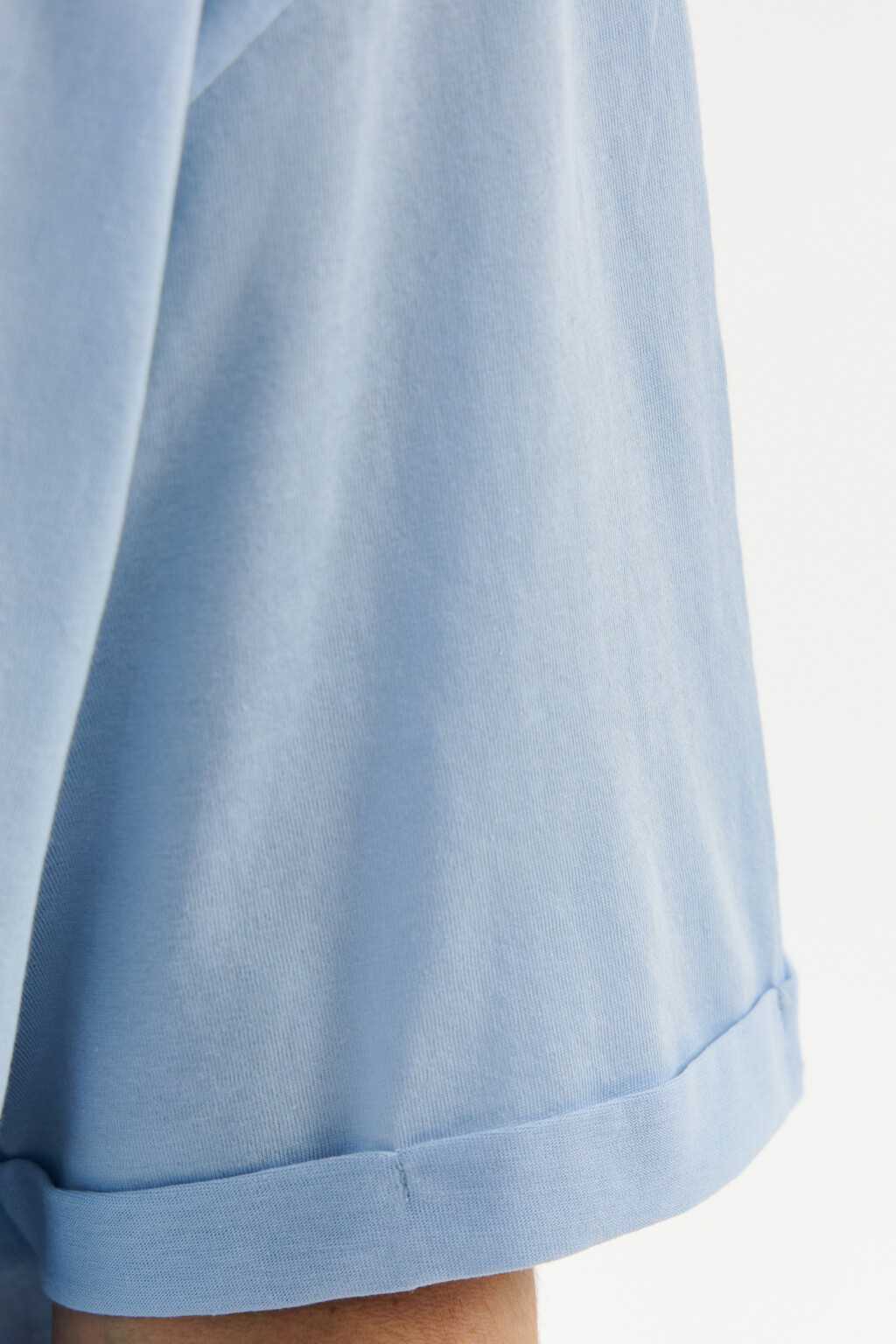 Футболка oversize хлопковая базовая - цвет голубой - 5