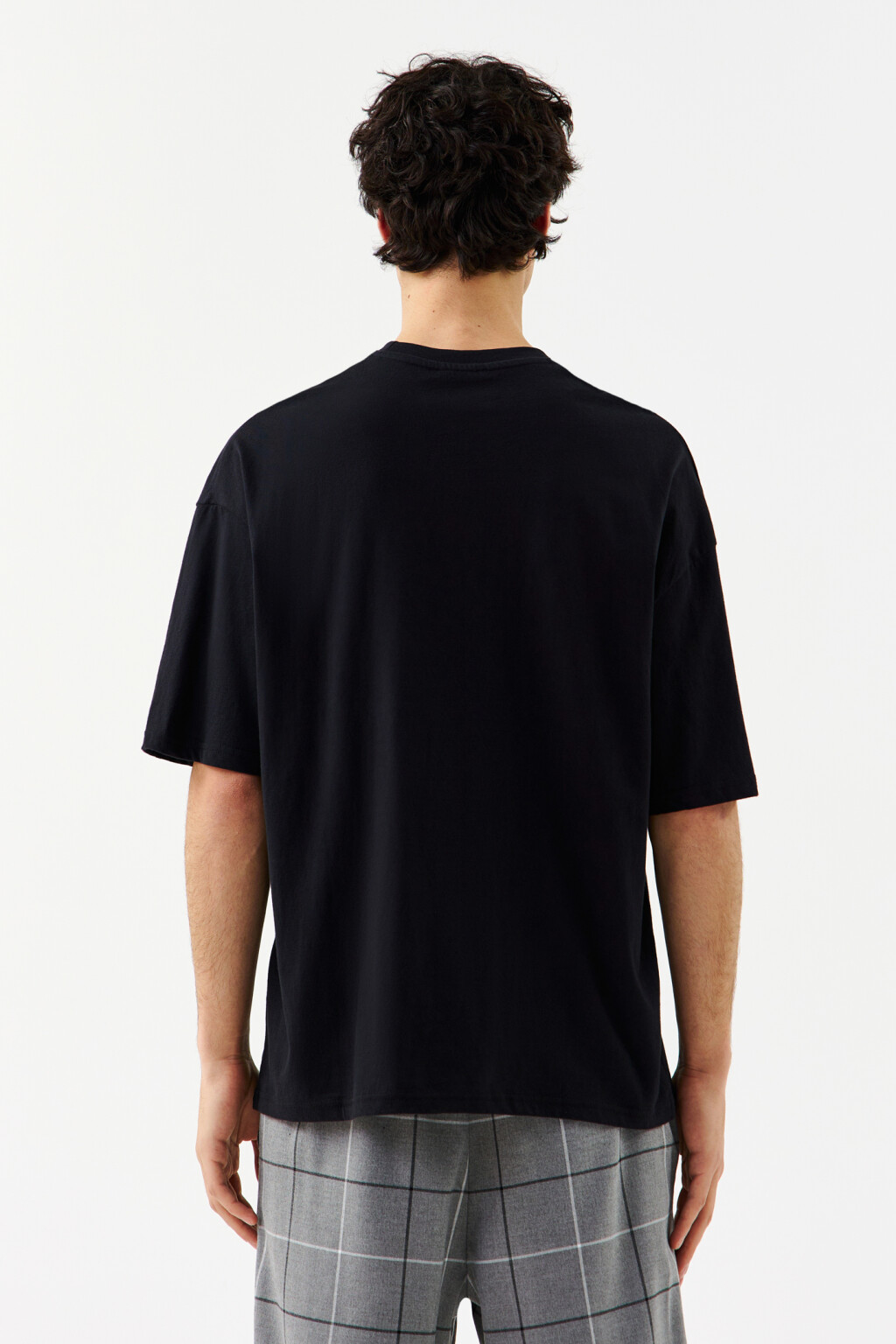 Футболка oversize хлопковая базовая - цвет черный - 2