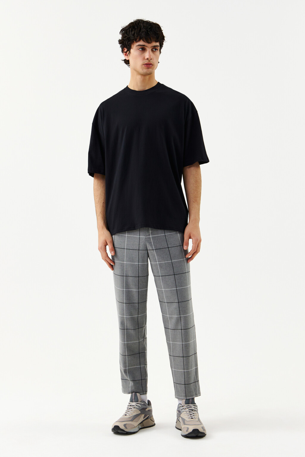 Футболка oversize хлопковая базовая - цвет черный - 4