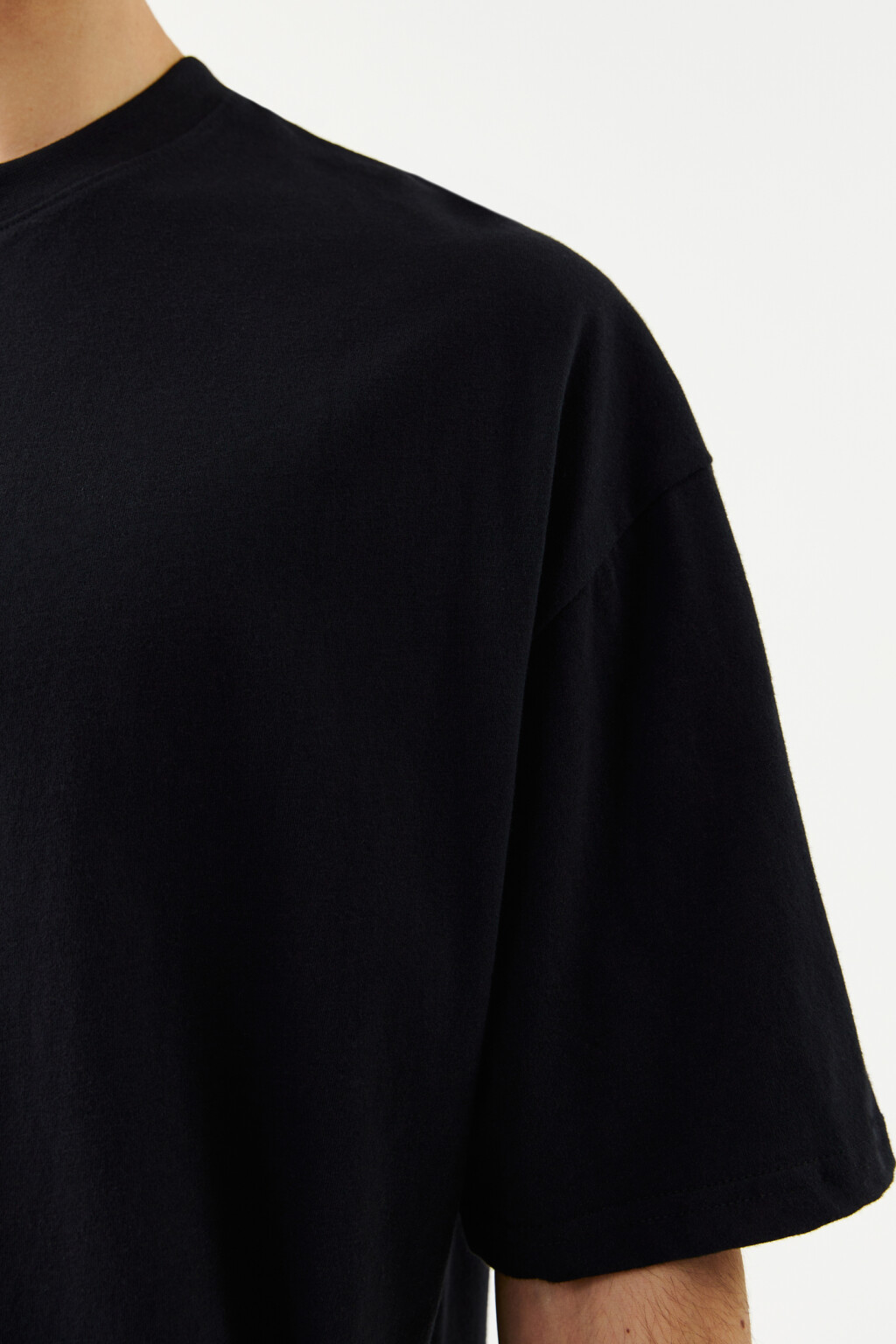 Футболка oversize хлопковая базовая - цвет черный - 6