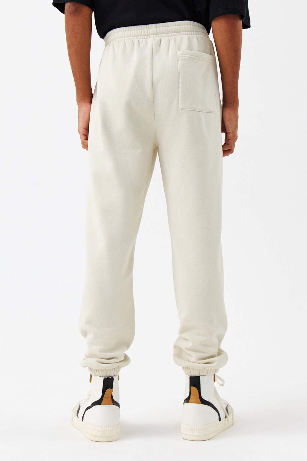 Брюки-джоггеры с поясом на завязках - цвет бежевый - 2