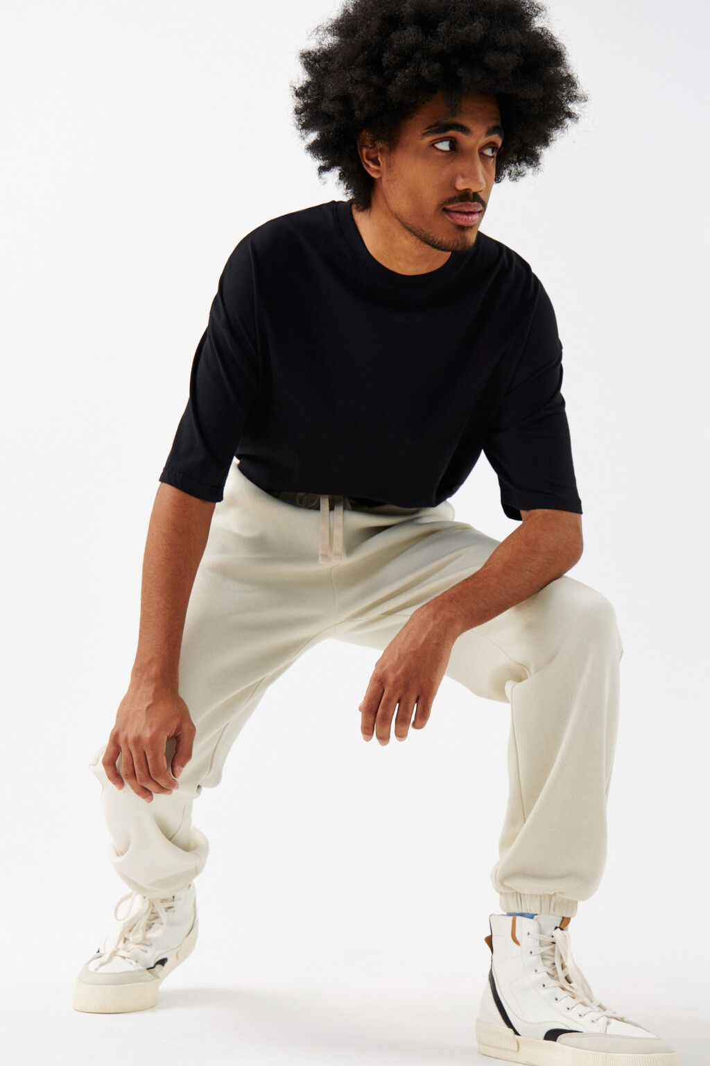 Брюки-джоггеры с поясом на завязках - цвет бежевый - 7