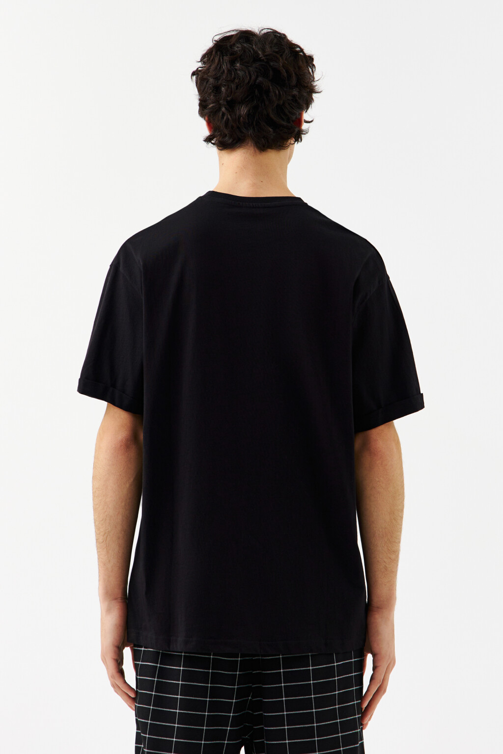 Футболка хлопковая с принтом - цвет черный - 2