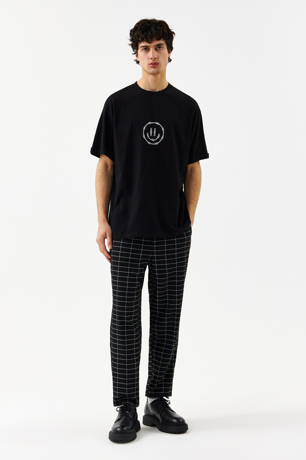 Футболка хлопковая с принтом - цвет черный - 4