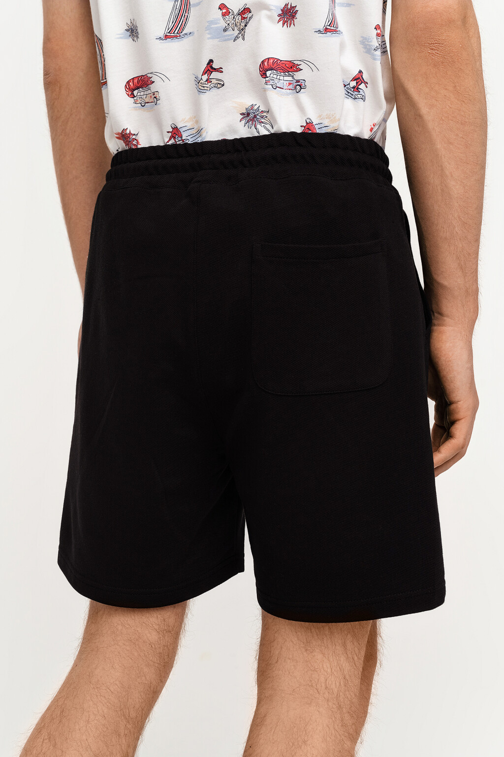 Шорты трикотажные базовые - цвет черный - 3