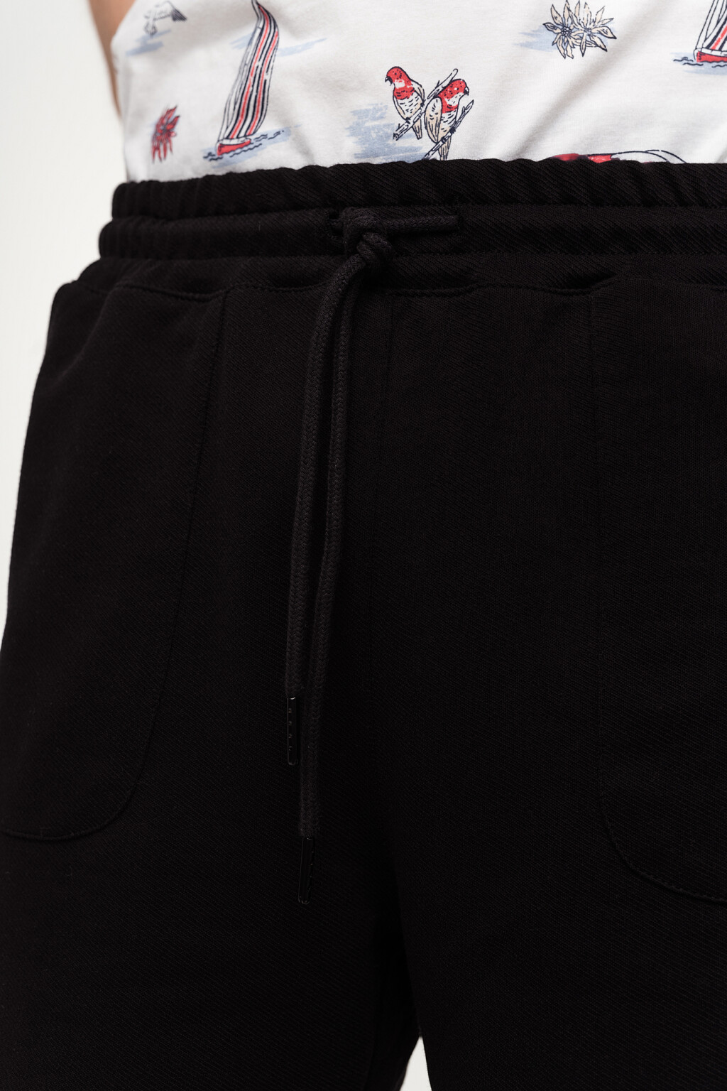 Шорты трикотажные базовые - цвет черный - 5