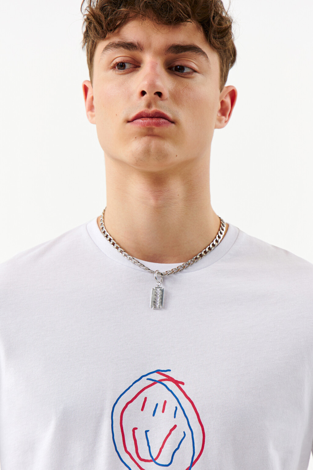 Футболка хлопковая с принтом - цвет белый - 7