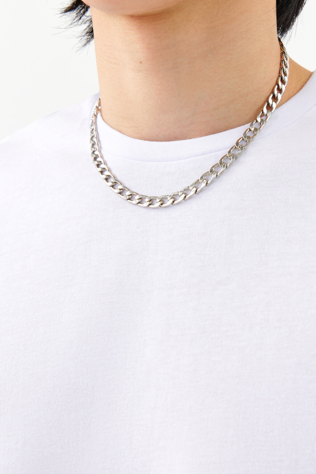 Футболка хлопковая с принтом на спине - цвет белый - 5