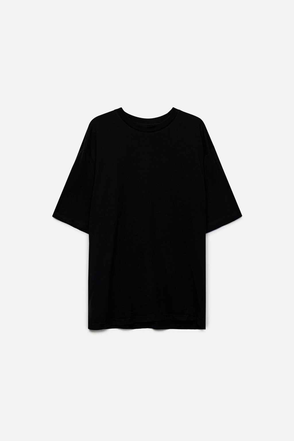 Футболка хлопковая базовая oversize - цвет черный - 7