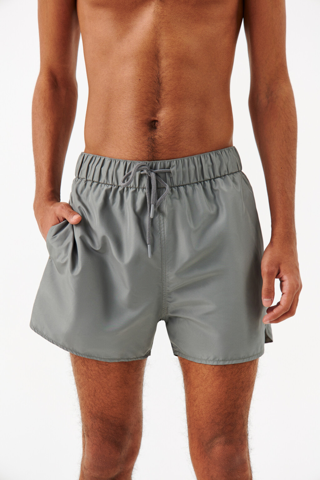 Шорты купальные с поясом на завязках - цвет зеленый - 1