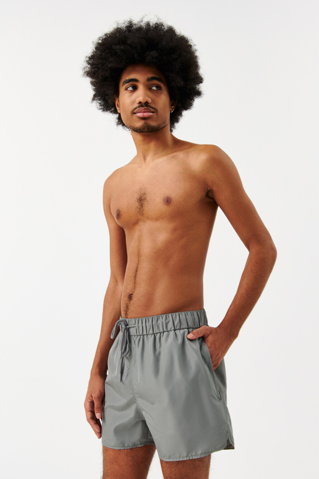 Шорты купальные с поясом на завязках - цвет зеленый - 4