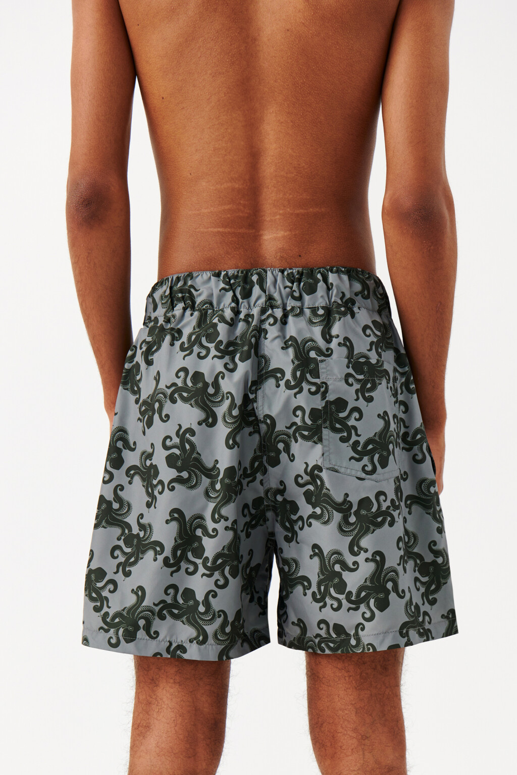 Шорты купальные с принтом - цвет зеленый - 2