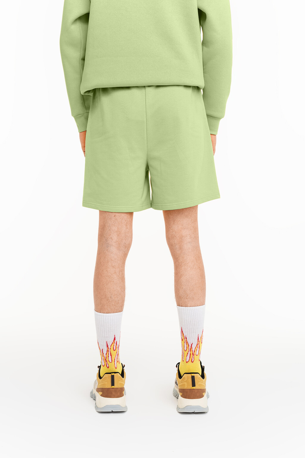 Шорты с поясом на завязках - цвет зеленый - 3