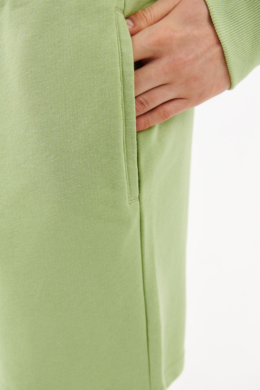 Шорты с поясом на завязках - цвет зеленый - 6