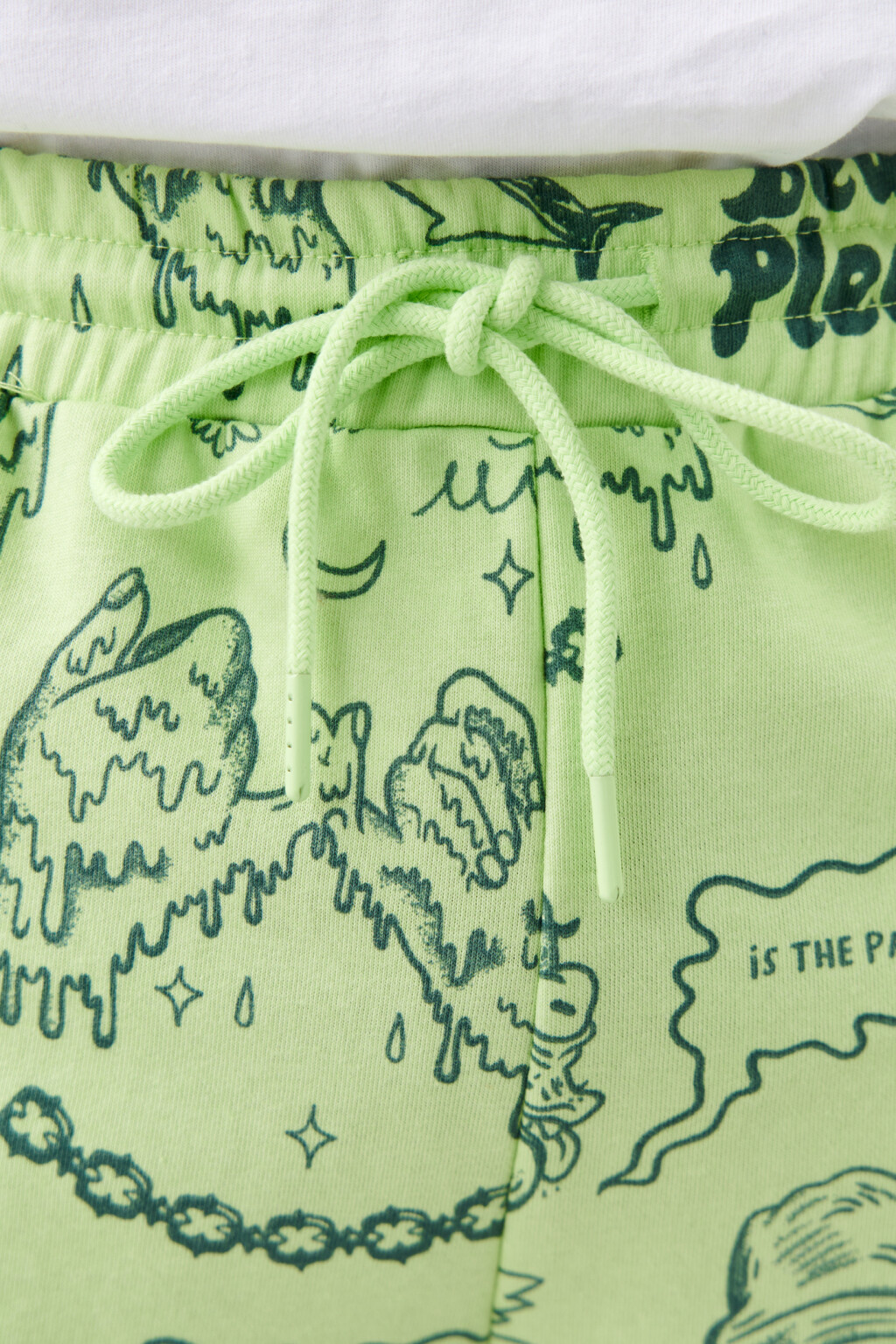 Шорты хлопковые с поясом на завязках - цвет зеленый - 5