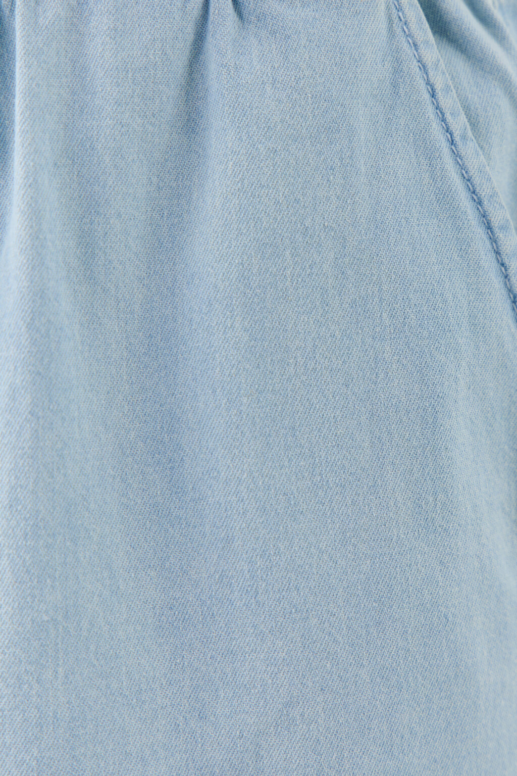 Шорты джинсовые с поясом на завязках - цвет голубой - 5