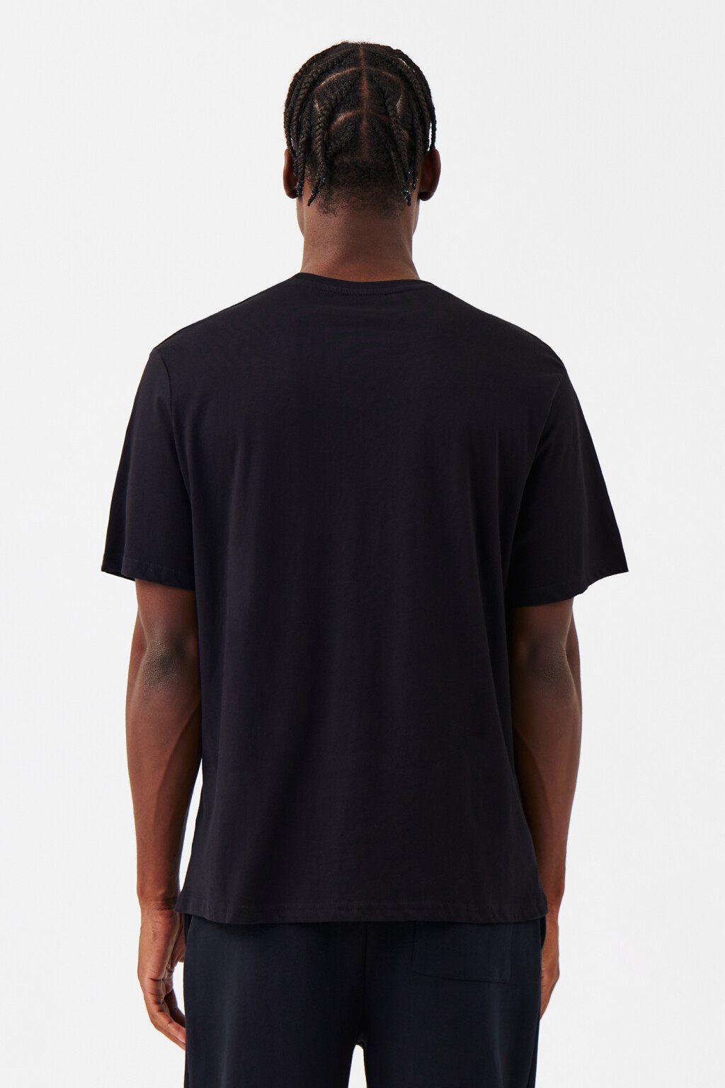 Футболка хлопковая с принтом - цвет черный - 4