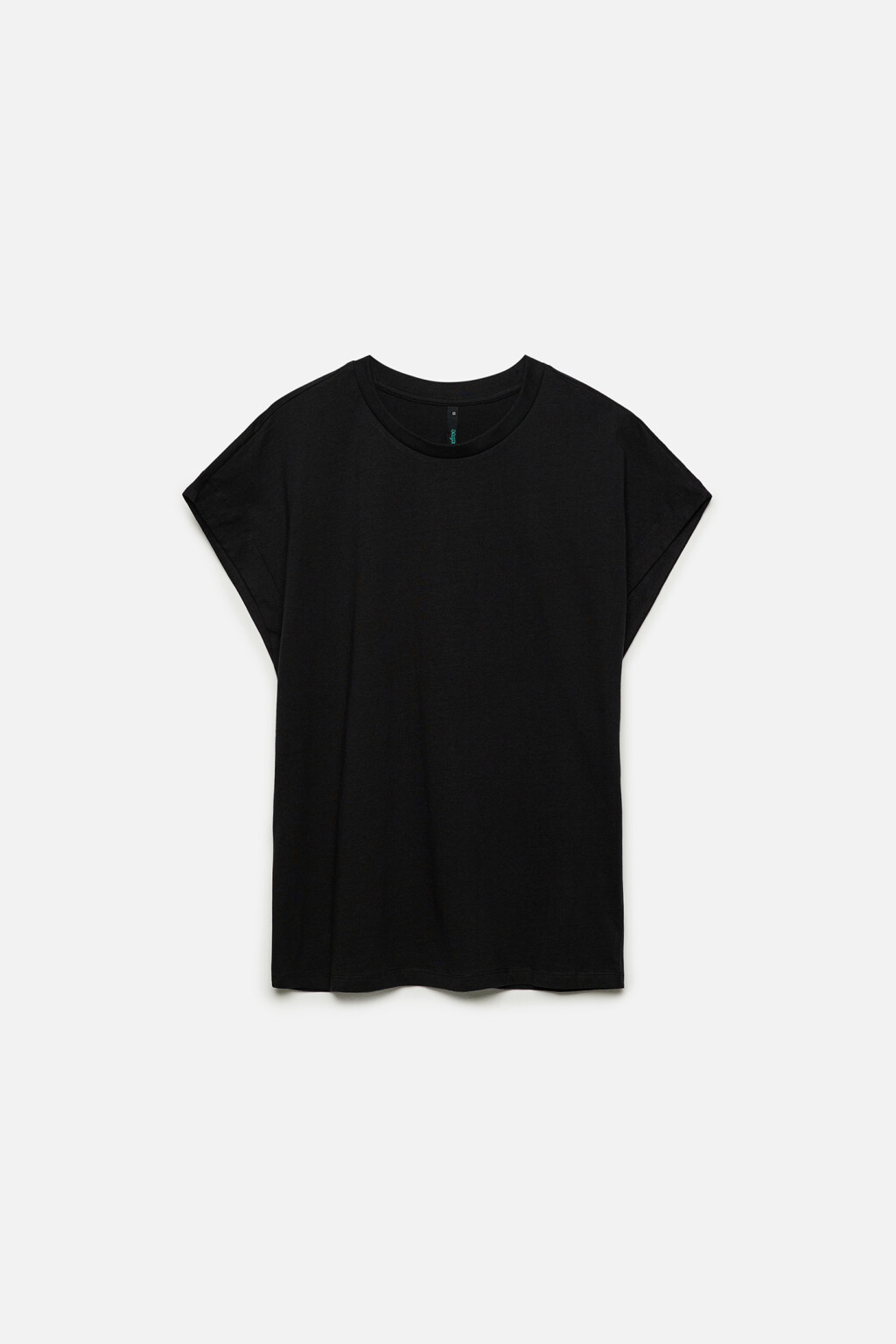 Футболка хлопковая с короткими рукавами-крылышками - цвет черный - 7