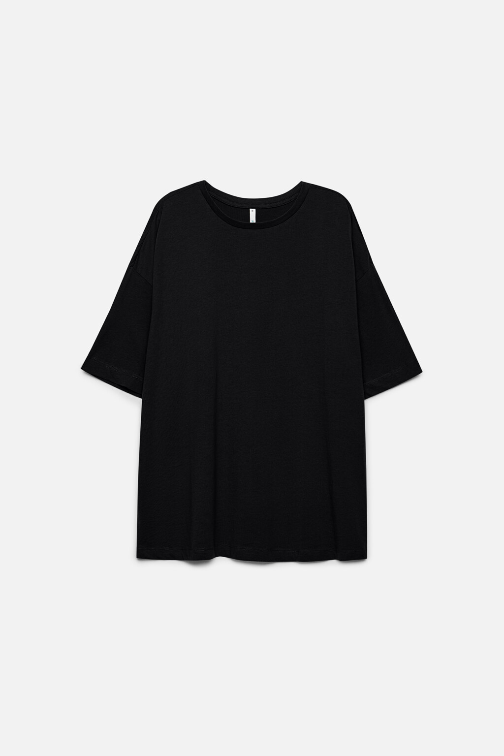 Футболка oversize хлопковая базовая - цвет черный - 7