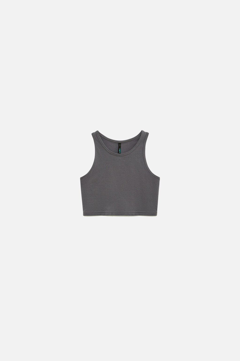 Майка хлопковая укороченная - цвет серый - 7