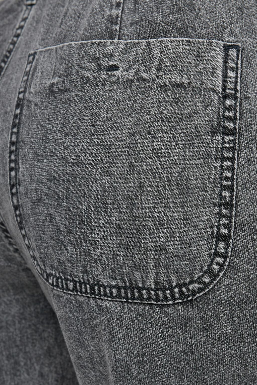 Джинсы baggy с высокой посадкой и резинкой на поясе - цвет серый - 4