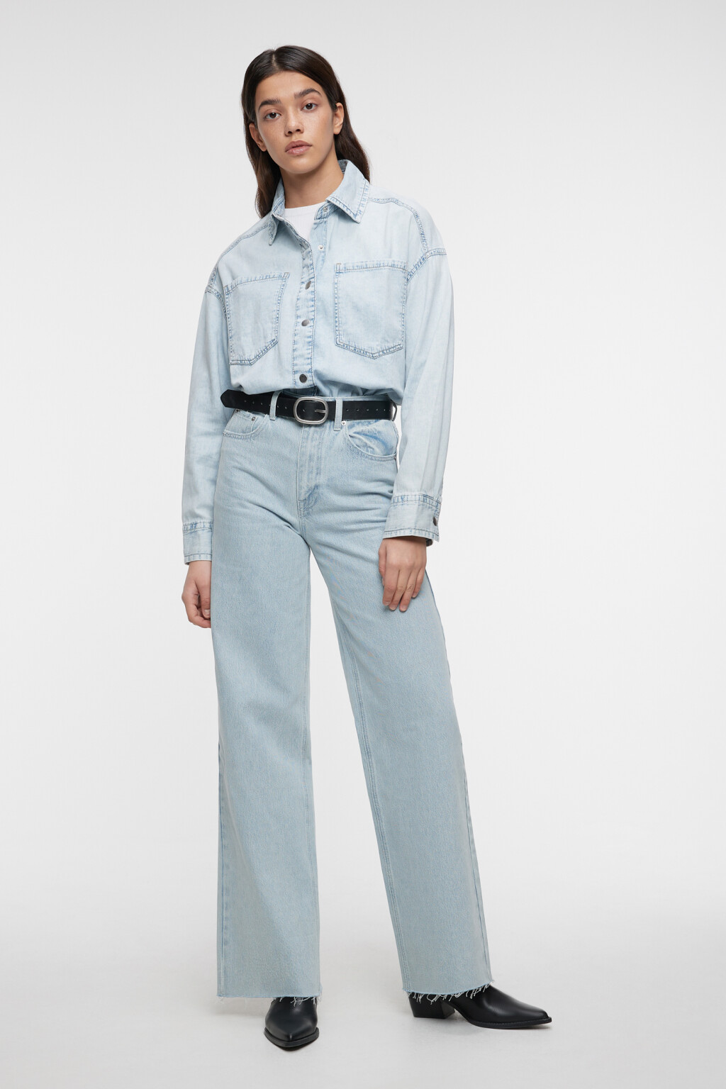 блузка джинсовая женская
