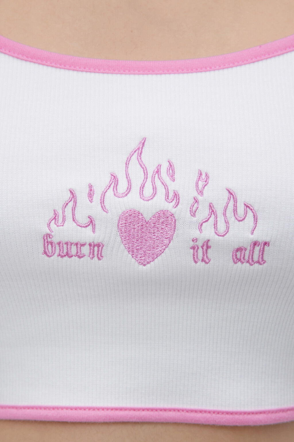 Топ-футболка хлопковый укороченный с принтом - цвет белый - 6