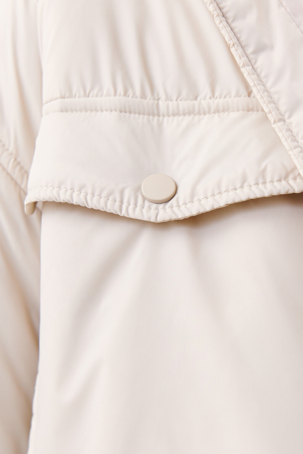 Куртка-ветровка утепленная с капюшоном - цвет бежевый - 5