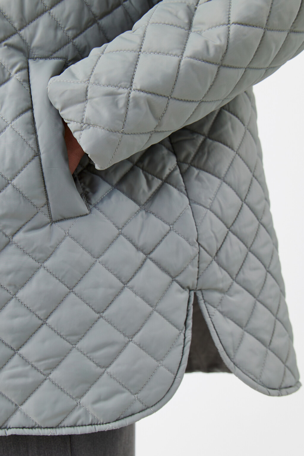 Куртка-рубашка стеганая oversize - цвет мятный - 6