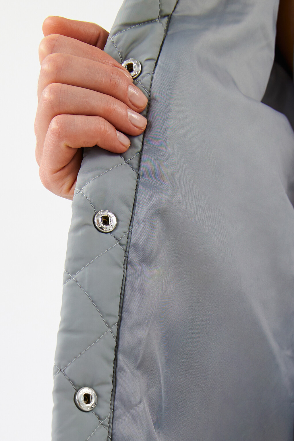 Куртка-рубашка стеганая oversize - цвет мятный - 7