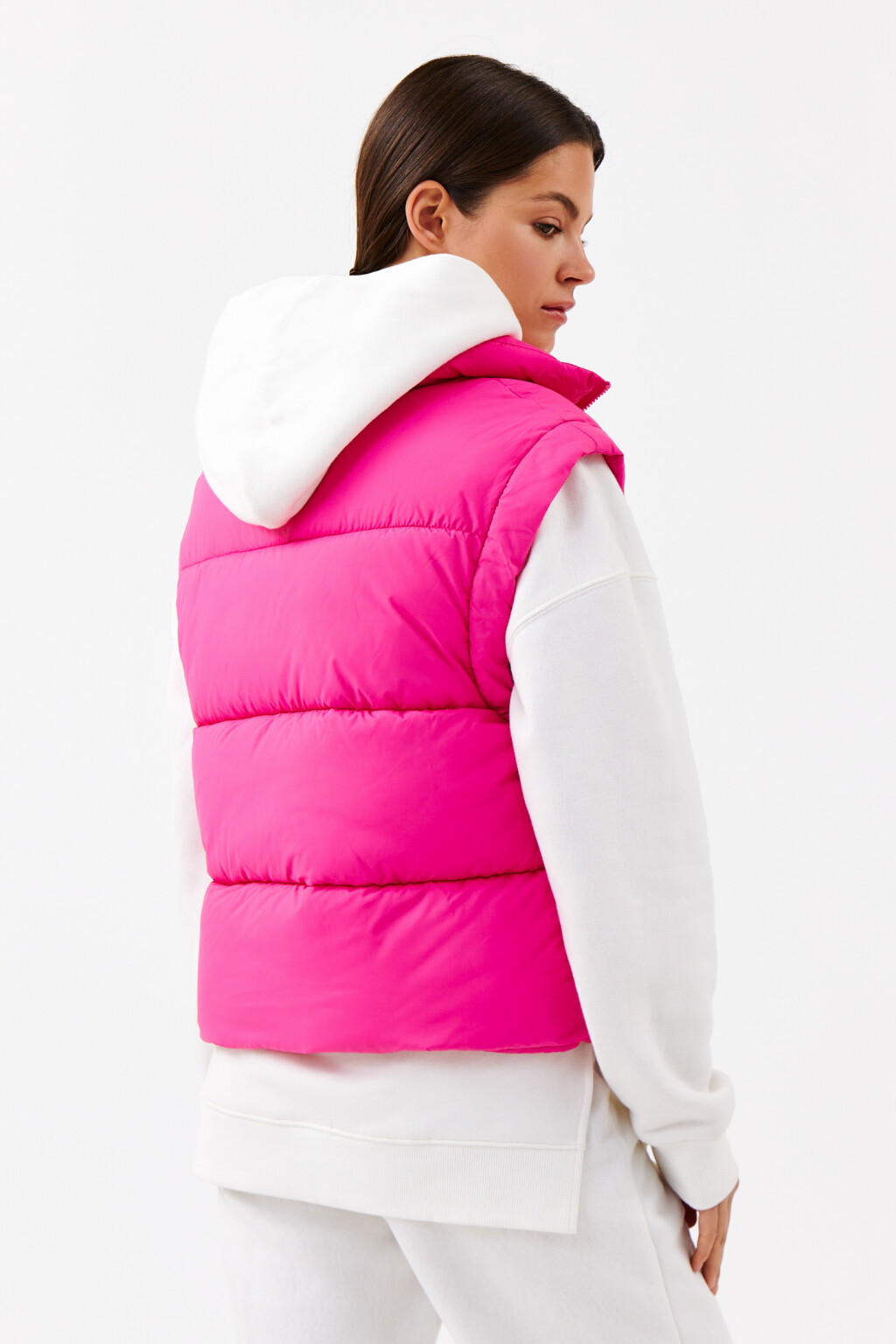 Жилет стеганый утепленный - цвет розовый - 3