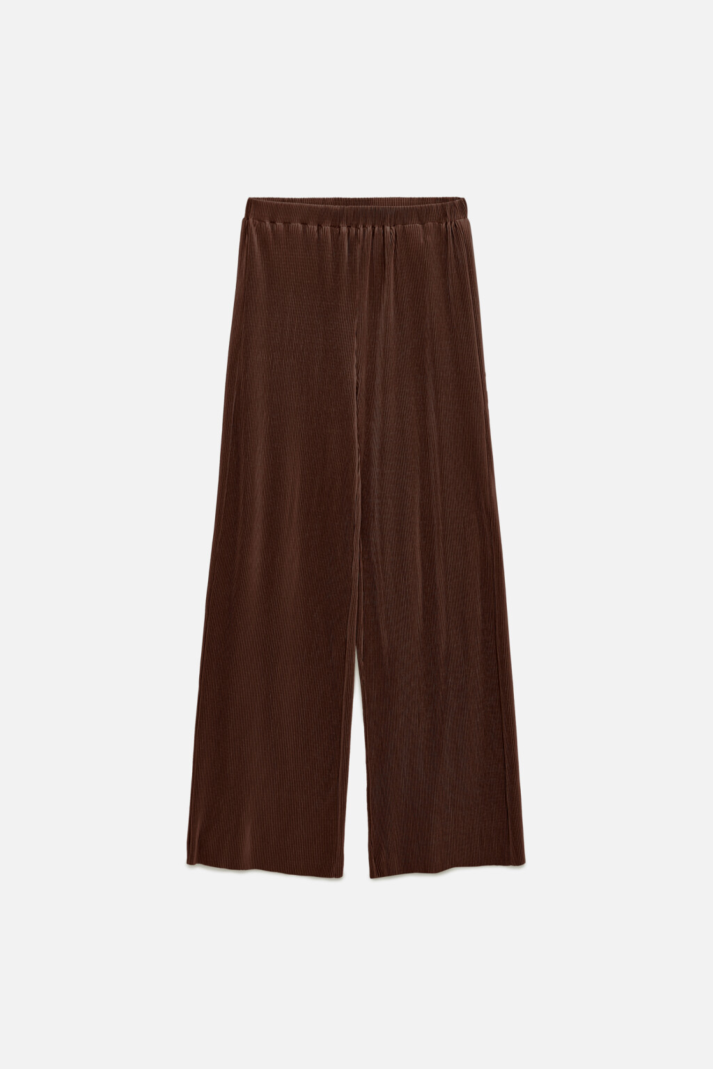 Брюки широкие в рубчик - цвет коричневый - 7