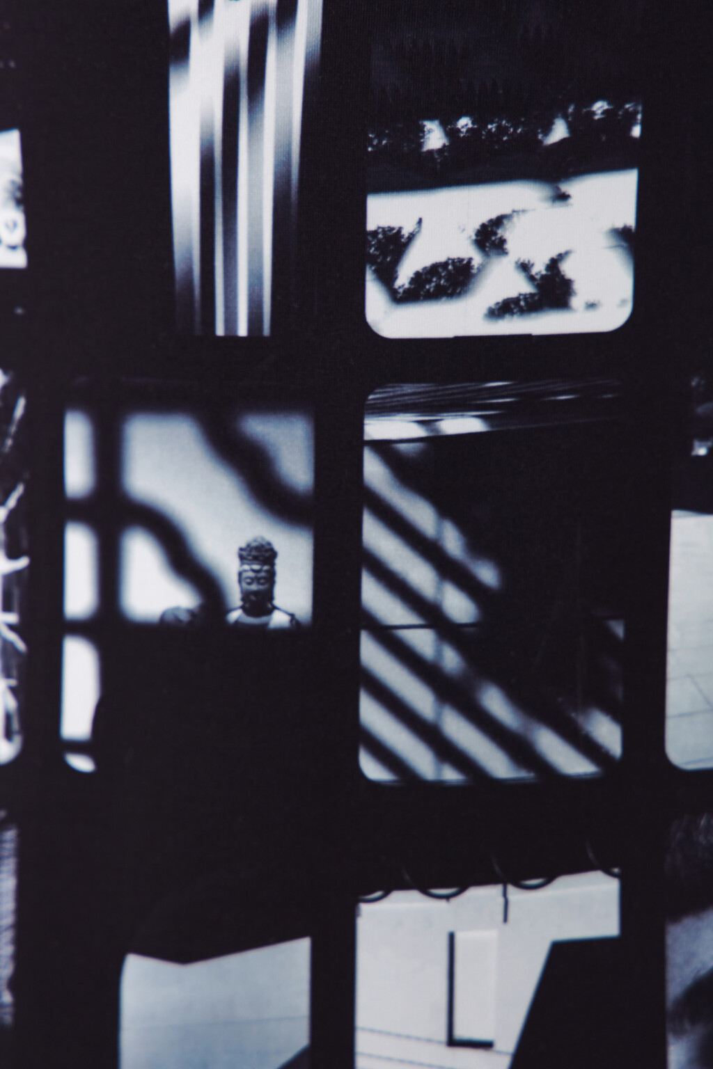 Юбка мини из принтованной ткани - цвет черный - 5