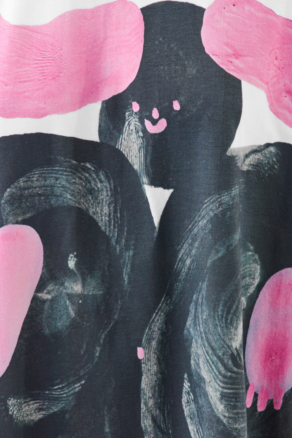 Футболка хлопковая oversize с принтом - цвет белый - 5