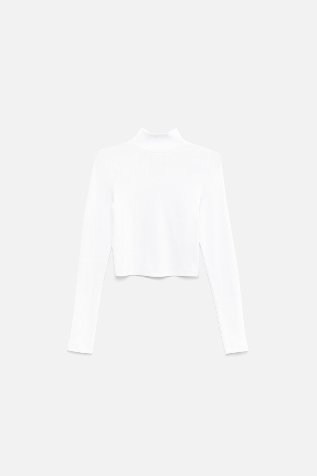 Водолазка хлопковая в рубчик - цвет белый - 7