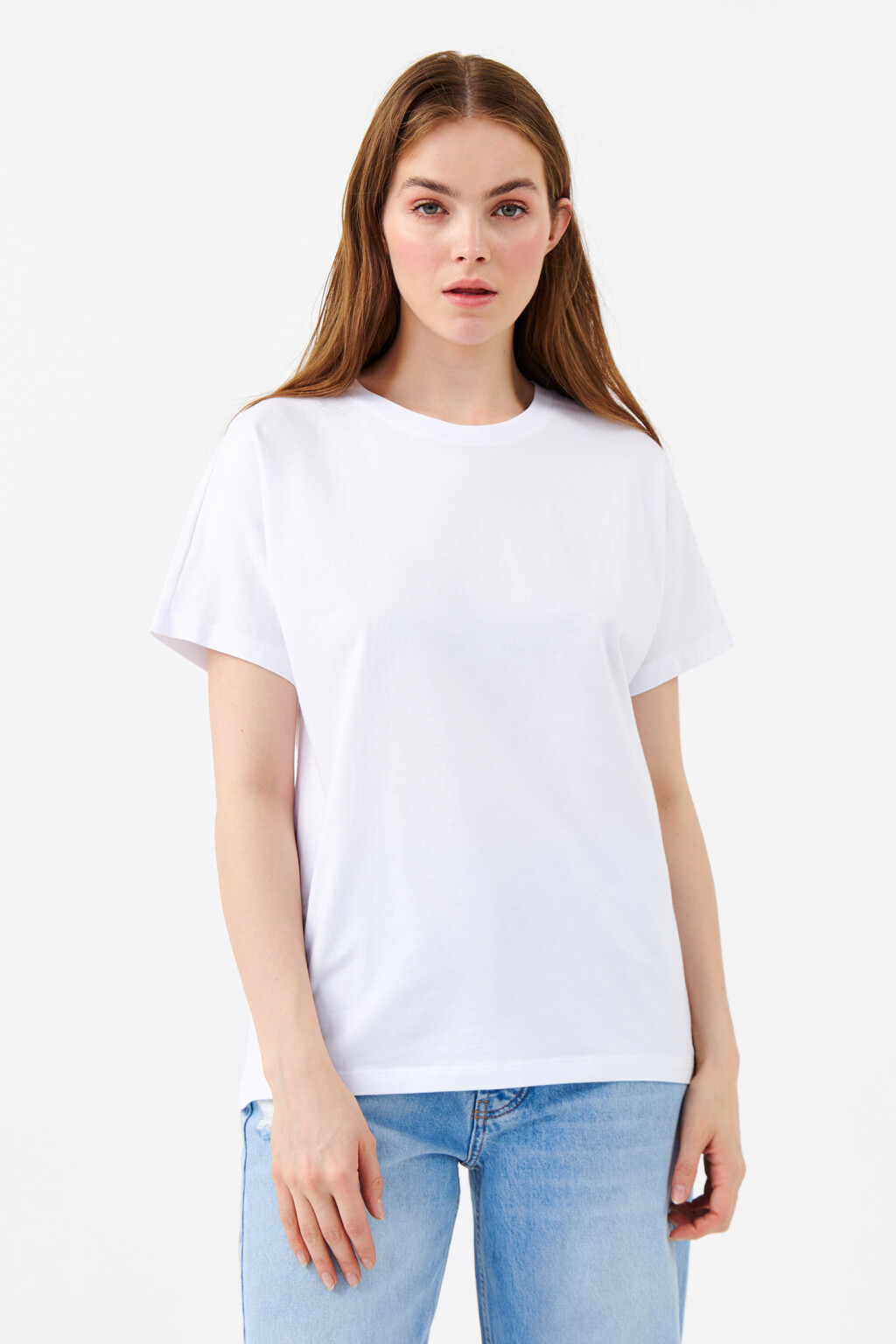Футболка хлопковая базовая - цвет белый - 1