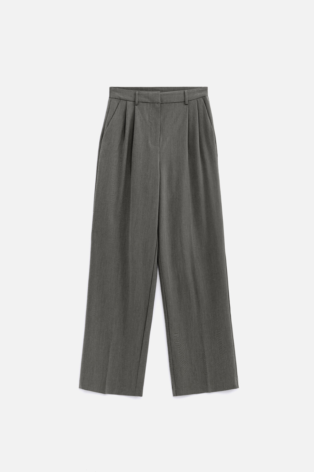 Брюки костюмные со средней посадкой - цвет серый - 6