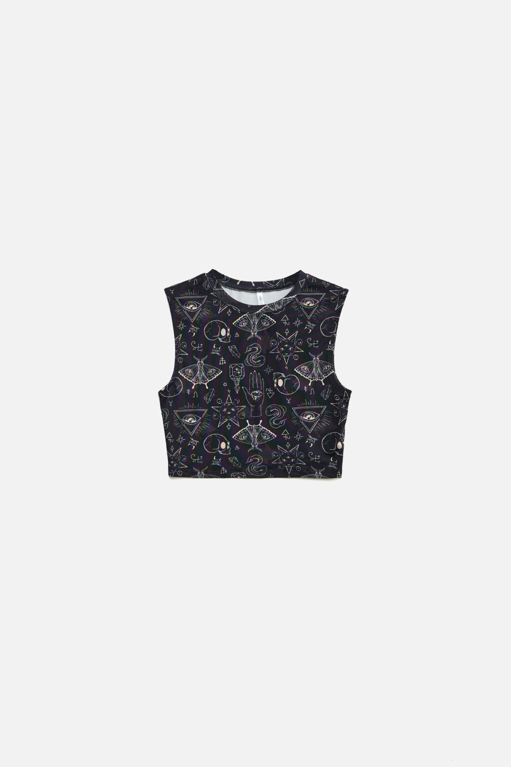 Топ-майка спортивный с принтом - цвет черный - 7