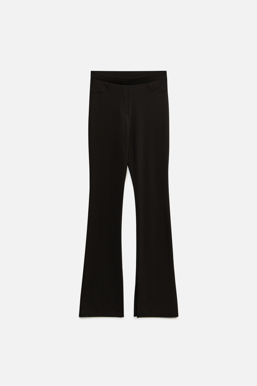 брюки клеш с высокой посадкой - цвет черный - 7