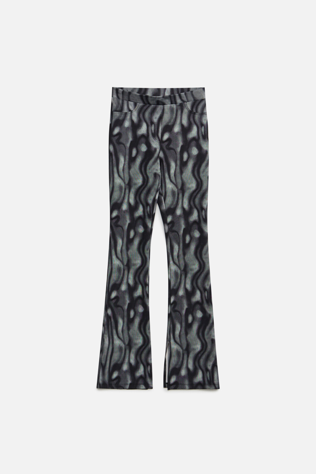 брюки клеш с высокой посадкой - цвет мультиколор - 7