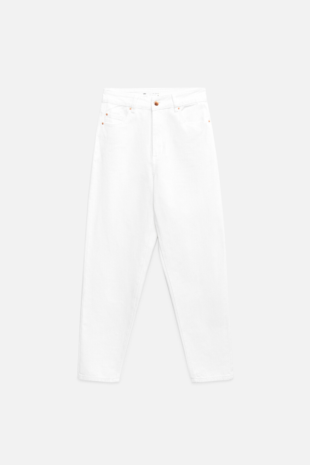Джинсы mom белые с высокой посадкой - цвет белый - 7